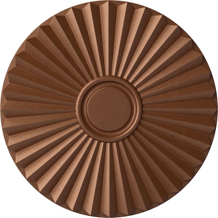 Shakuras Ceiling Medallion (For Canopies up to 5"), Hnd-Painted Polished Copper, 19 3/4"OD x 1 3/8"P